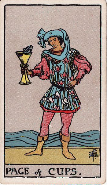 Κάρτα ταρώ Ακόλουθος Κυπέλλων (Page of Cups) - Rider-Waite