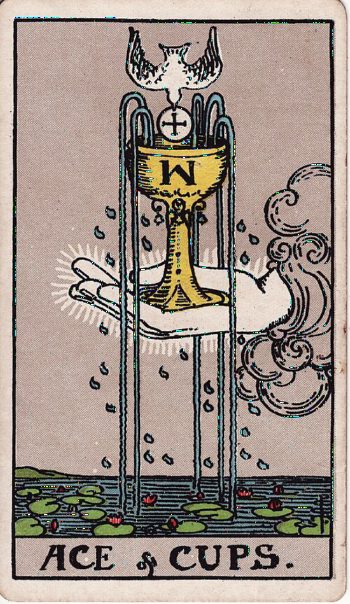 Κάρτα ταρώ Άσσος Κυπέλλων (Ace of Cups) - Rider-Waite
