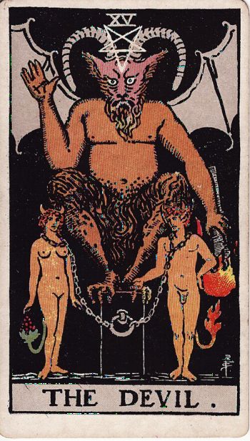 Κάρτα ταρώ Ο Διάβολος (The Devil) - Rider-Waite