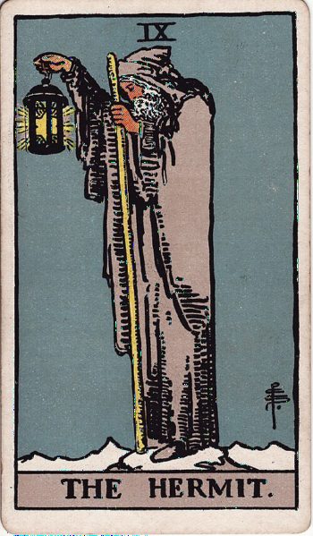 Κάρτα ταρώ Ο Ερημίτης (The Hermit) - Rider-Waite