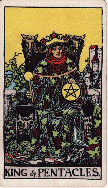 Κάρτα ταρώ Βασιλιάς Πεντακλών (King of Pentacles) - Rider-Waite