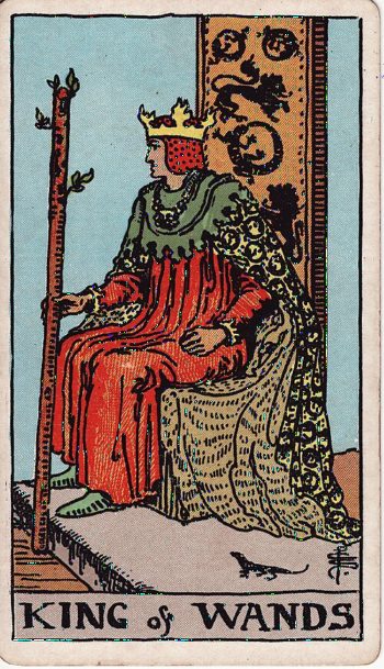 Κάρτα ταρώ Βασιλιάς Ράβδων (King of Wands) - Rider-Waite