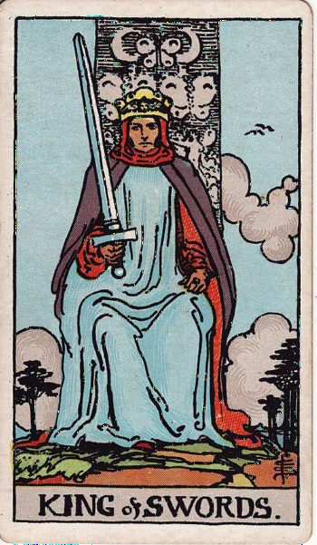 Κάρτα ταρώ Βασιλιάς Σπαθιών (King of Swords) - Rider-Waite