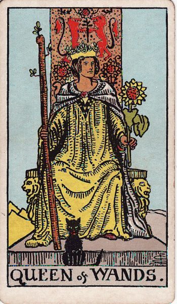 Κάρτα ταρώ Βασίλισσα Ράβδων (Queen of Wands) - Rider-Waite